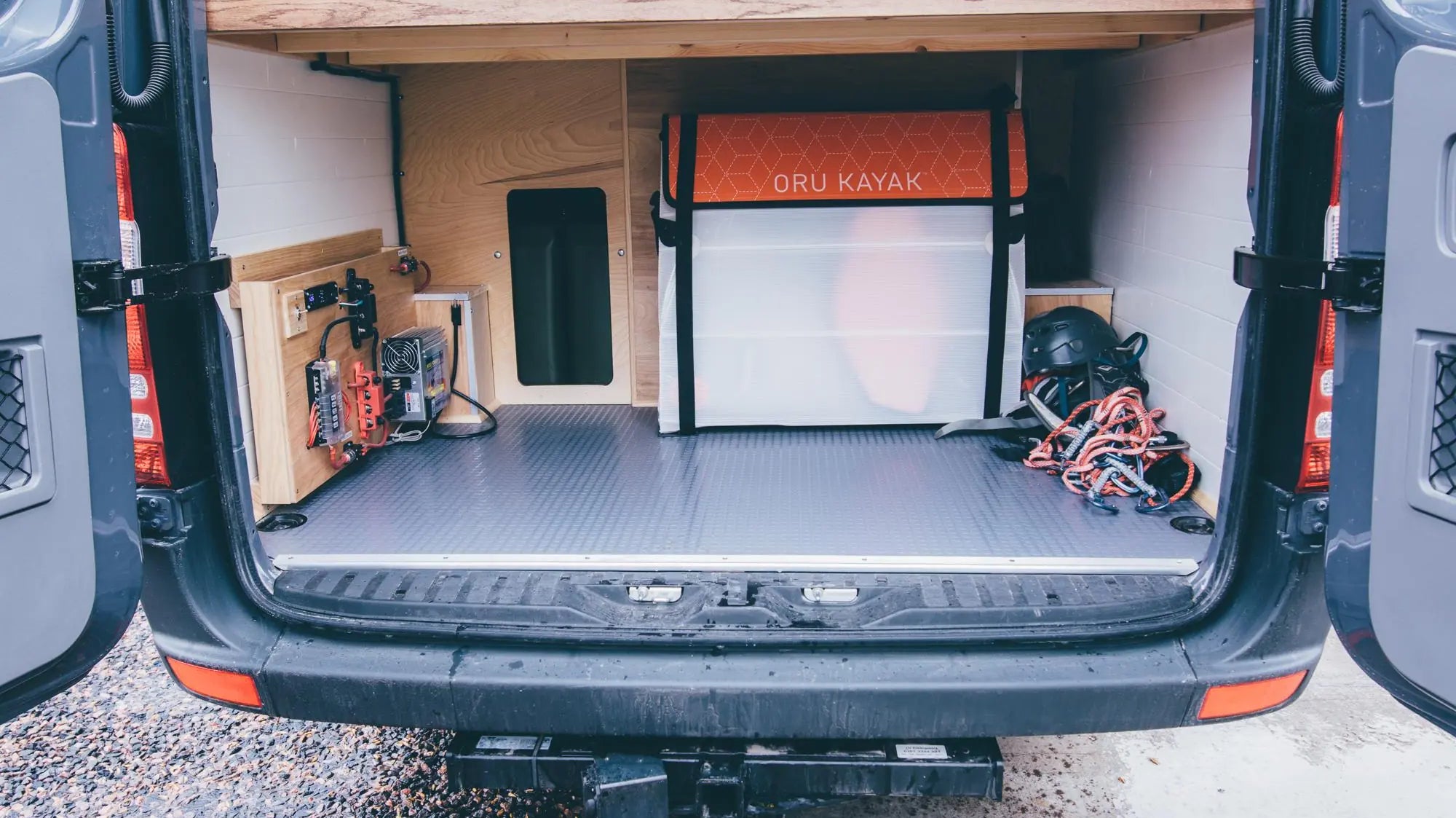 cargo van - The most prominent feature of this camper van conversion photo is the rear cargo