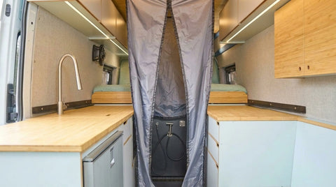 Folding Showers Are One of the Smartest Ideas in Modern DIY Van Builds