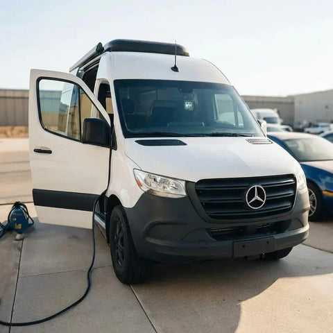 diesel cargo van - The most prominent feature in the photo is the exterior of a Mercedes Sprinter v