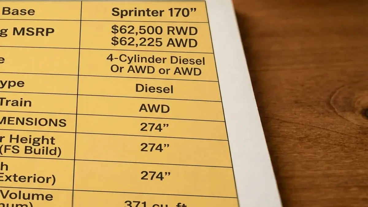 How Much Does a Sprinter Van Weigh? A Detailed Guide van camper conversion - The prominent feature in the photo is a det