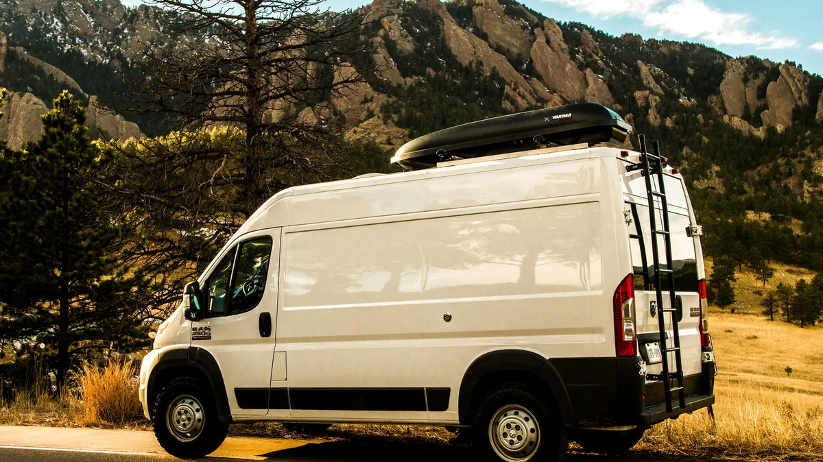 promaster van - The most prominent feature in this photo is the exterior of the white Ram ProMas