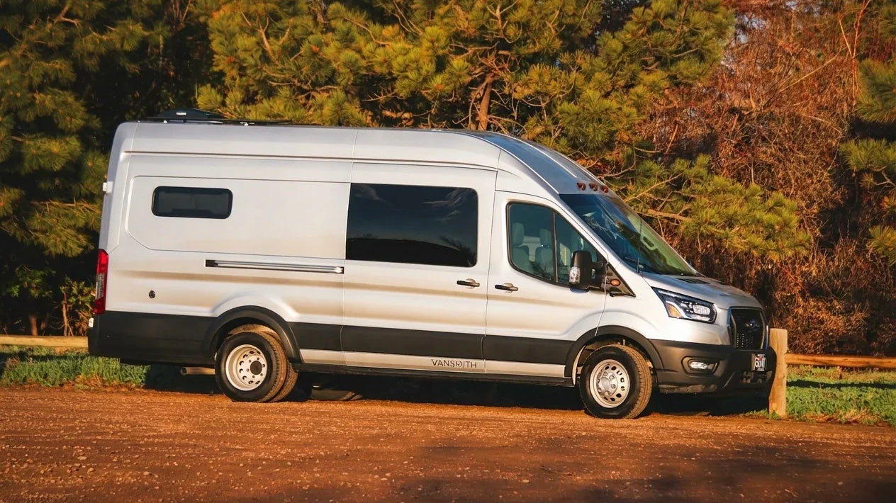 vented van - This image shows the exterior of a silver Ford van converted by The Vansmith, pa