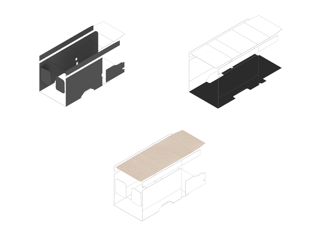 Transit 148 Extended Foundation Bundle - Upholstered (Charcoal colored) / Raw baltic (requires DIY finishing - painting or upholstering)