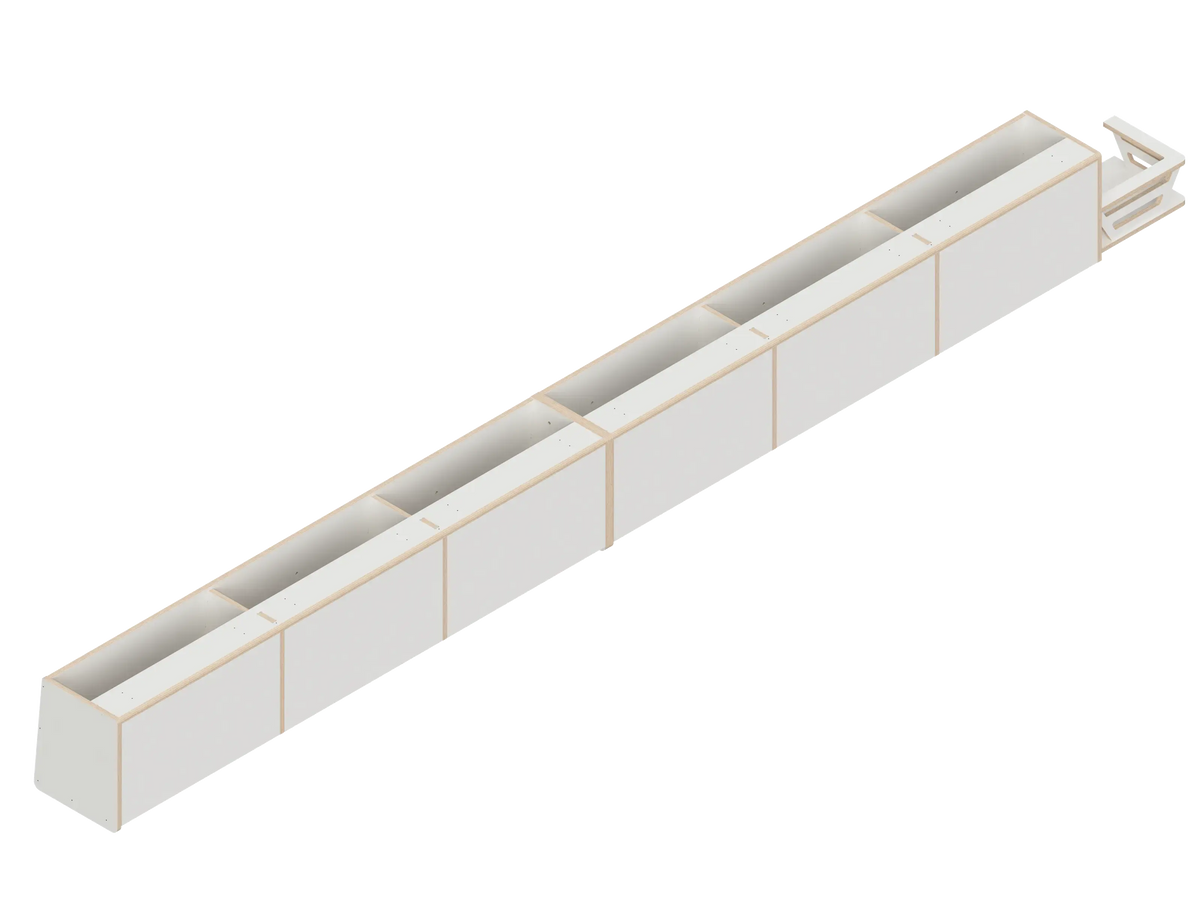 DIY Full Length upper cabinet kit for Transit van 148 extended in Dover White - The Vansmith DIY