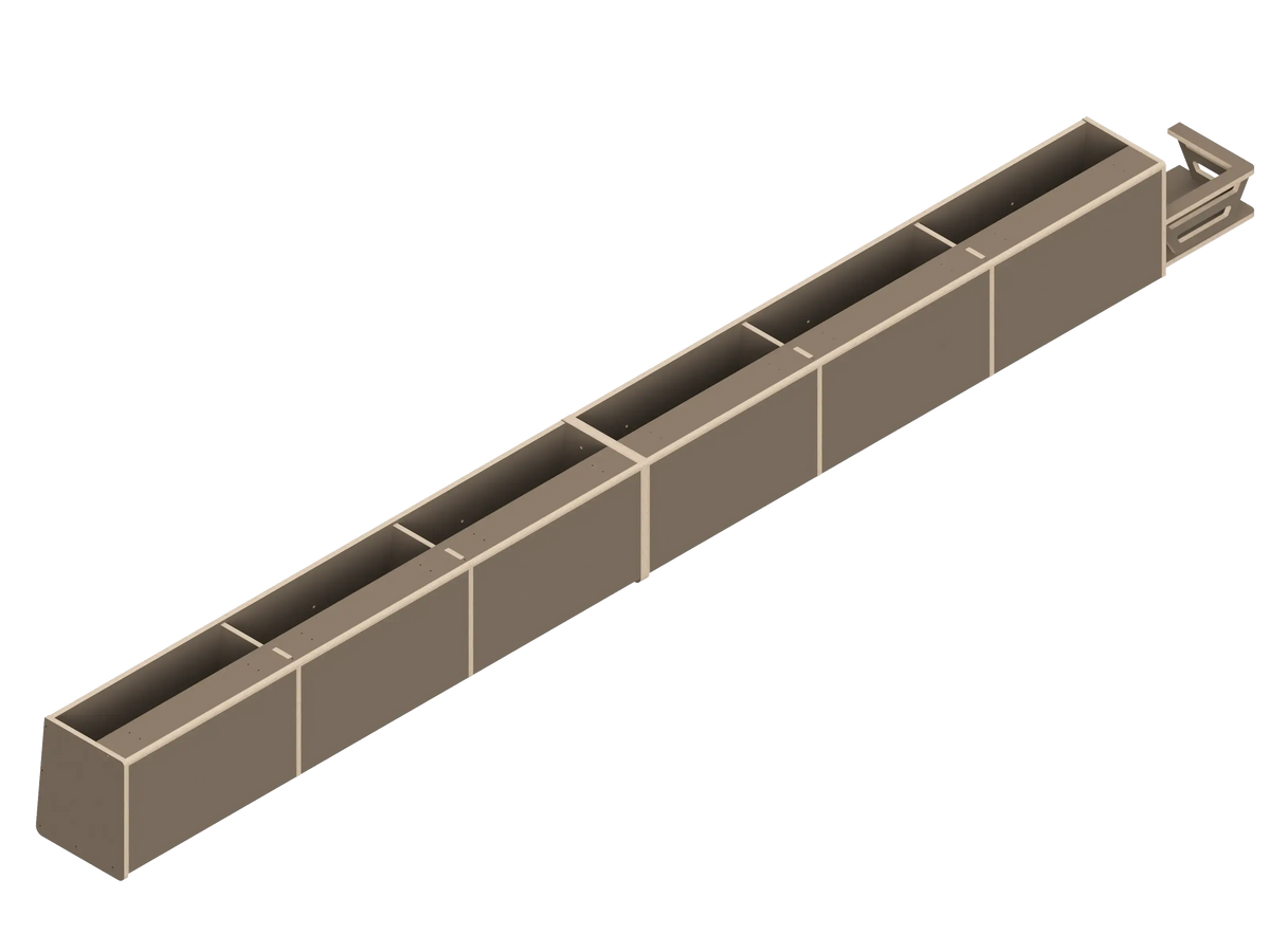 DIY Full Length upper cabinet kit for Transit van 148 extended in Earth - The Vansmith DIY