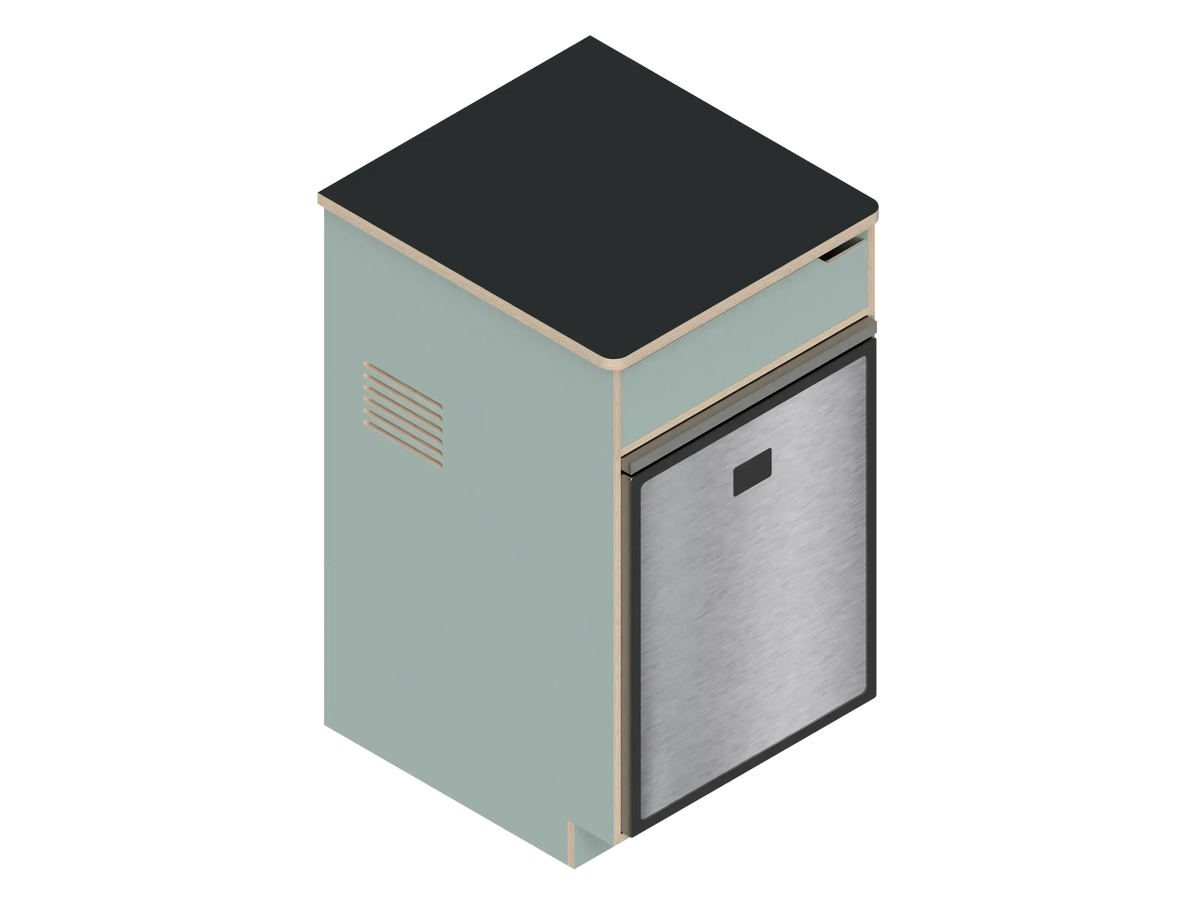 DIY Single unit Refrigerator Galley (CR85) kit for Sprinter vans in Fossil - The Vansmith DIY