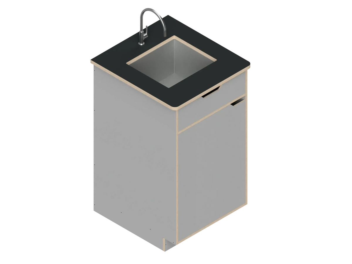 DIY Single unit Sink Galley kit for vans for Sprinter vans in Fog - The Vansmith DIY