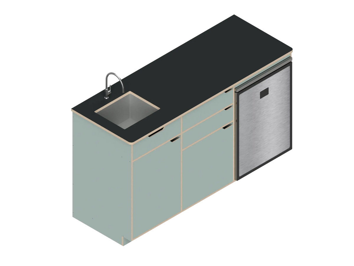 DIY Three unit Kitchen Galley (CR130) kit for Sprinter vans in Fossil - The Vansmith DIY