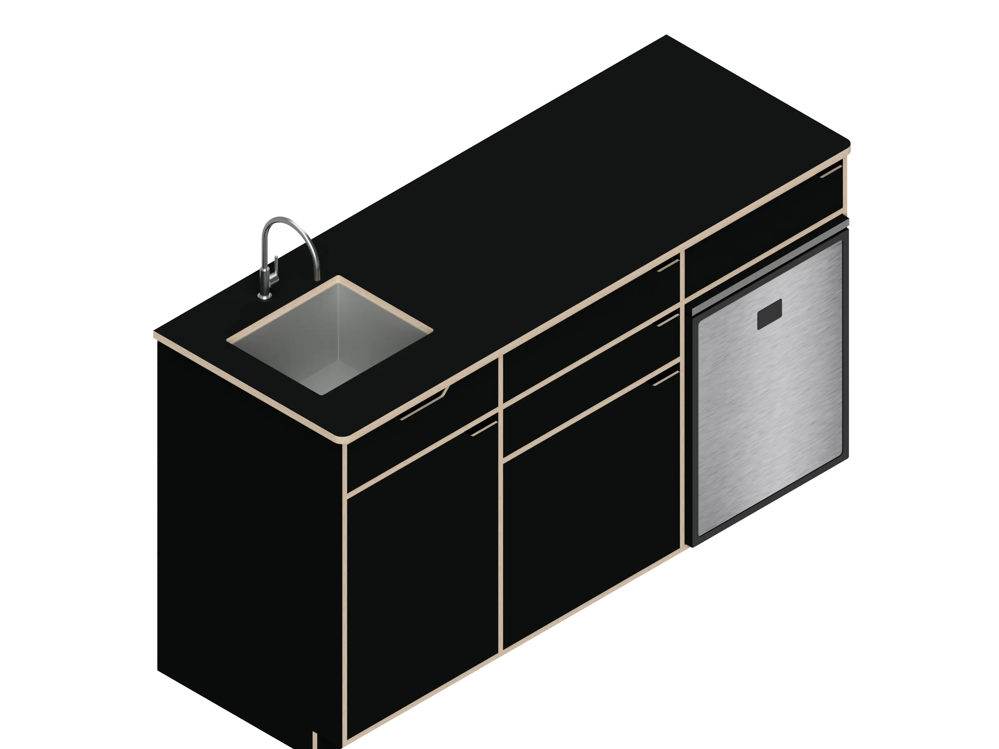 DIY Three unit Kitchen Galley (CR85) kit The Vansmith DIY