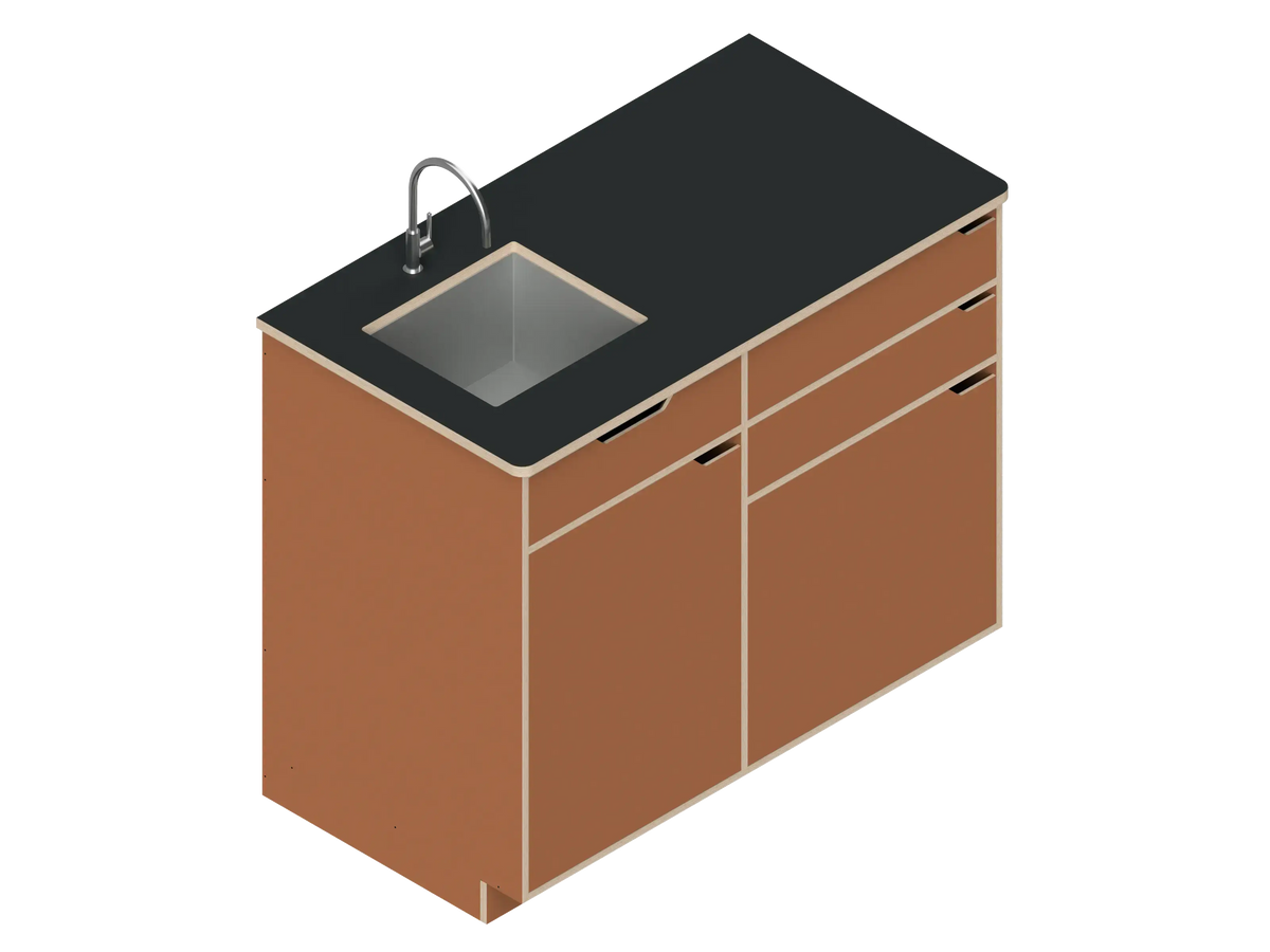 DIY Dual unit Kitchen Galley kit with Storage for Transit vans in Earthenware - The Vansmith DIY