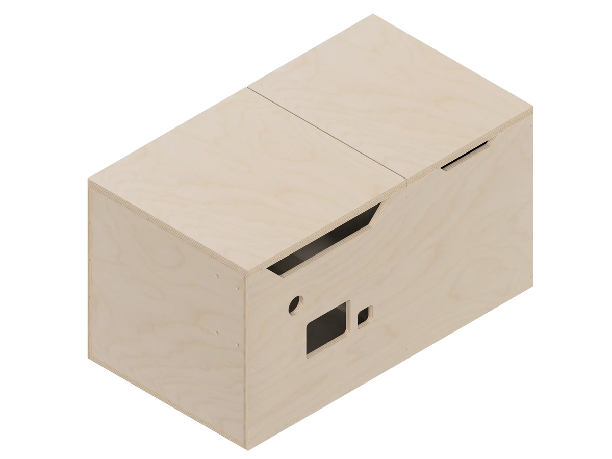DIY Bench (32") kit with toilet cutout for vans in Baltic Birch - The Vansmith DIY