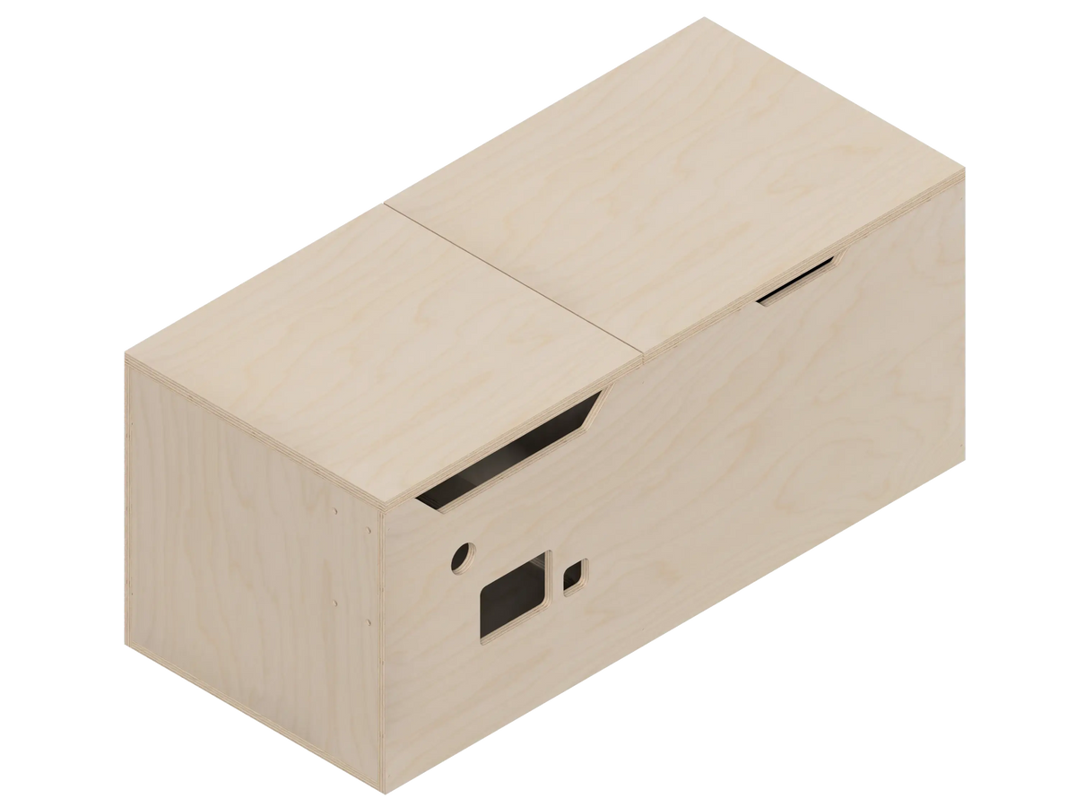 DIY Bench (40") kit with toilet cutout for vans in Baltic Birch - The Vansmith DIY