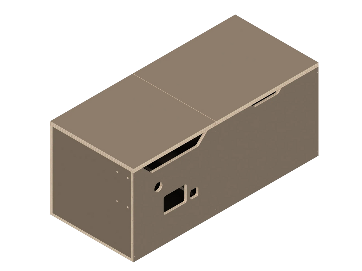 DIY Bench (40") kit with toilet cutout for vans in Earth - The Vansmith DIY