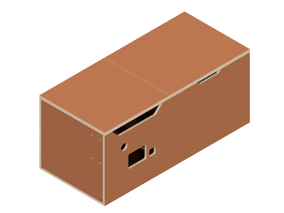 DIY Bench (40") kit with toilet cutout for vans in Earthenware - The Vansmith DIY
