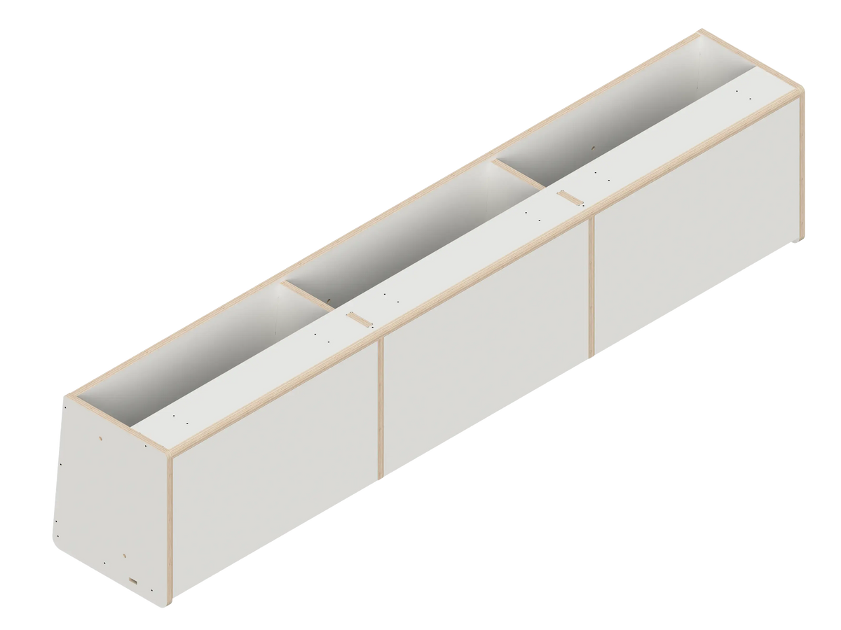 DIY front upper cabinet kit for Transit van 148 in Dover White - The Vansmith DIY