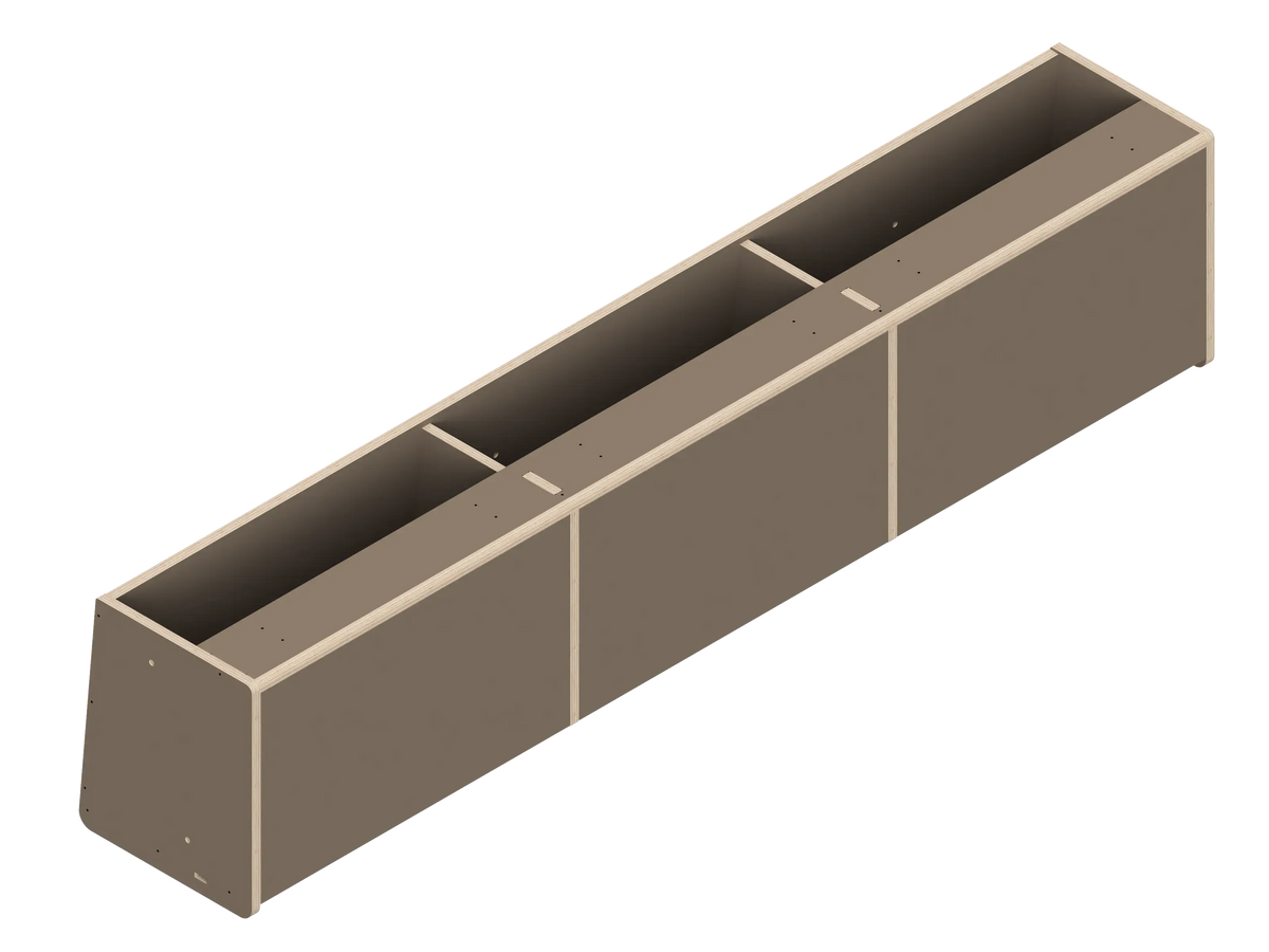 DIY front upper cabinet kit for Transit van 148 in Earth - The Vansmith DIY