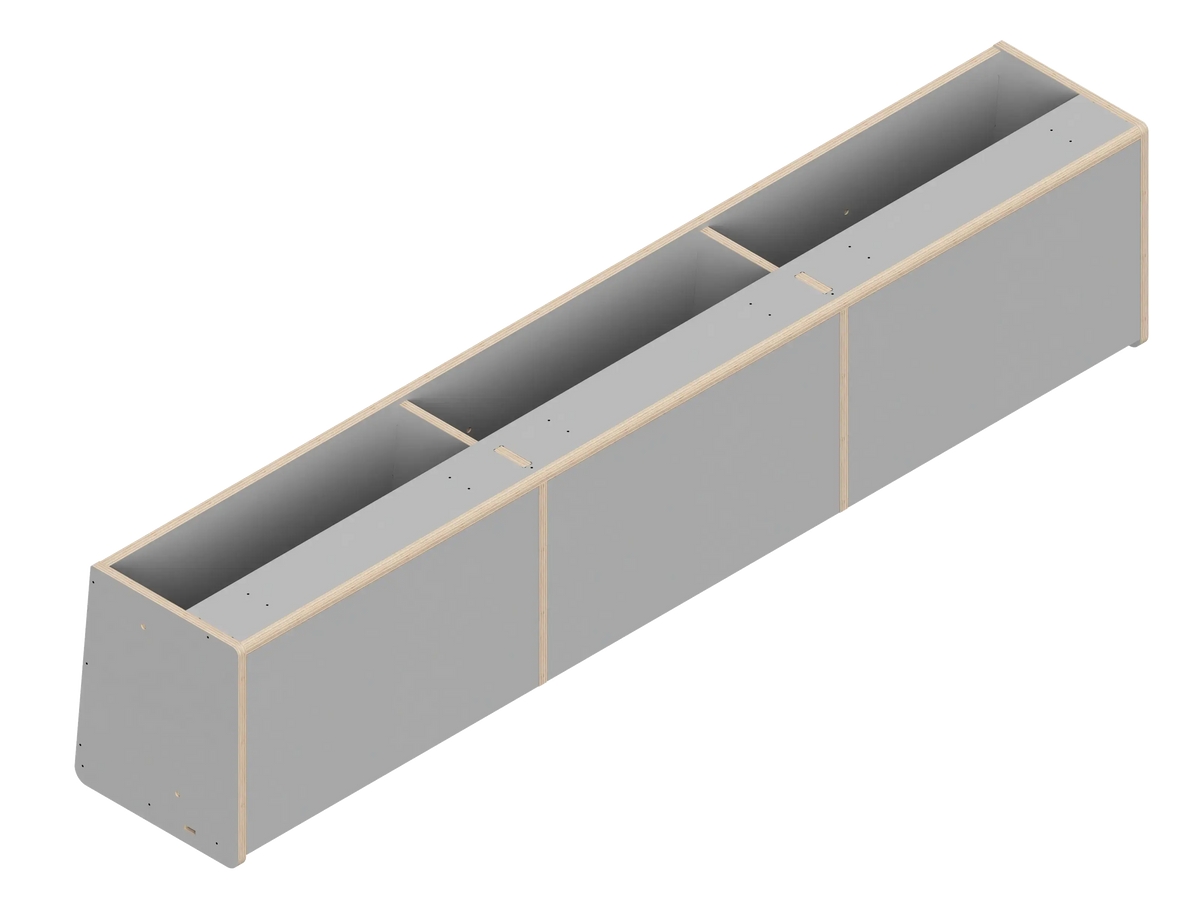 DIY front upper cabinet kit for Transit van 148 in Fog - The Vansmith DIY