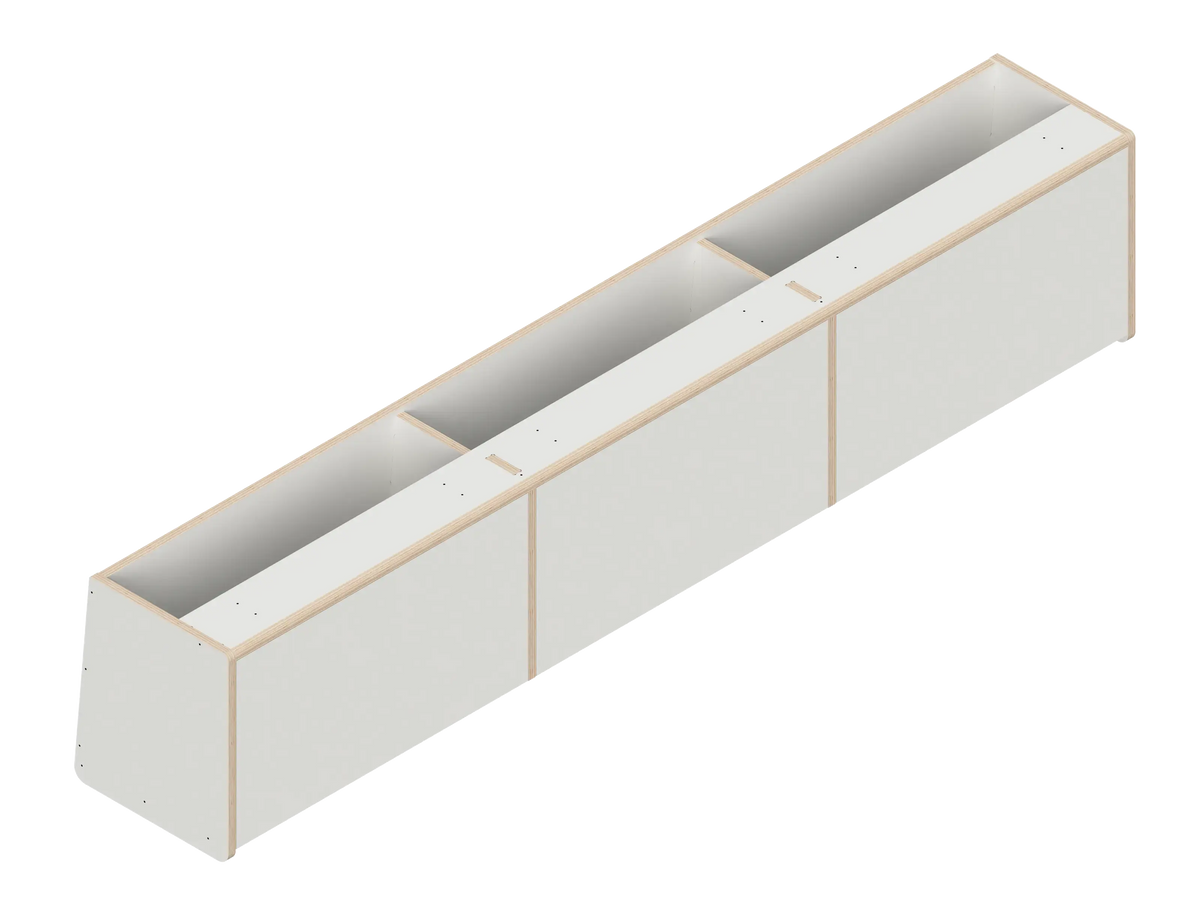 DIY Front upper cabinet kit for Transit van 148E in Dover White - The Vansmith DIY