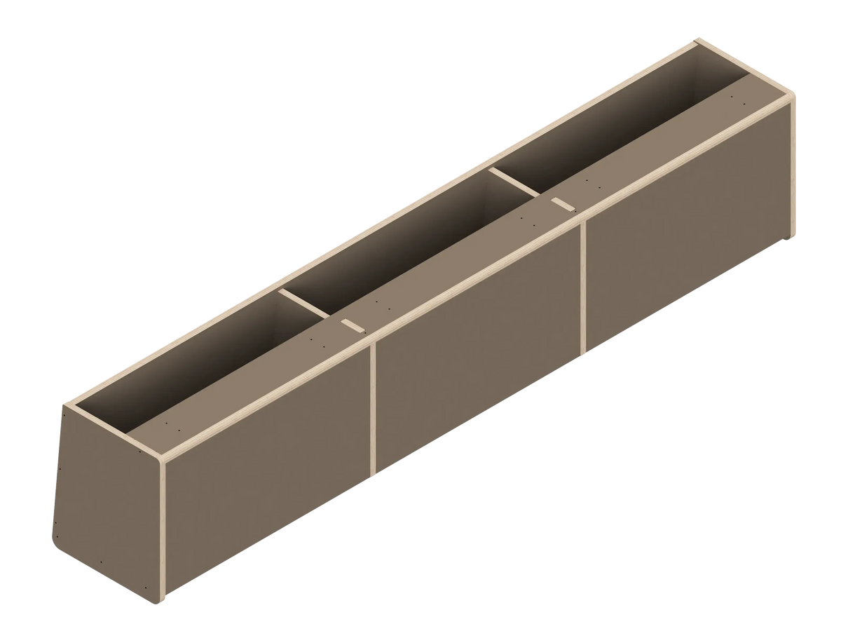 DIY Front upper cabinet kit for Transit van 148E in Earth - The Vansmith DIY