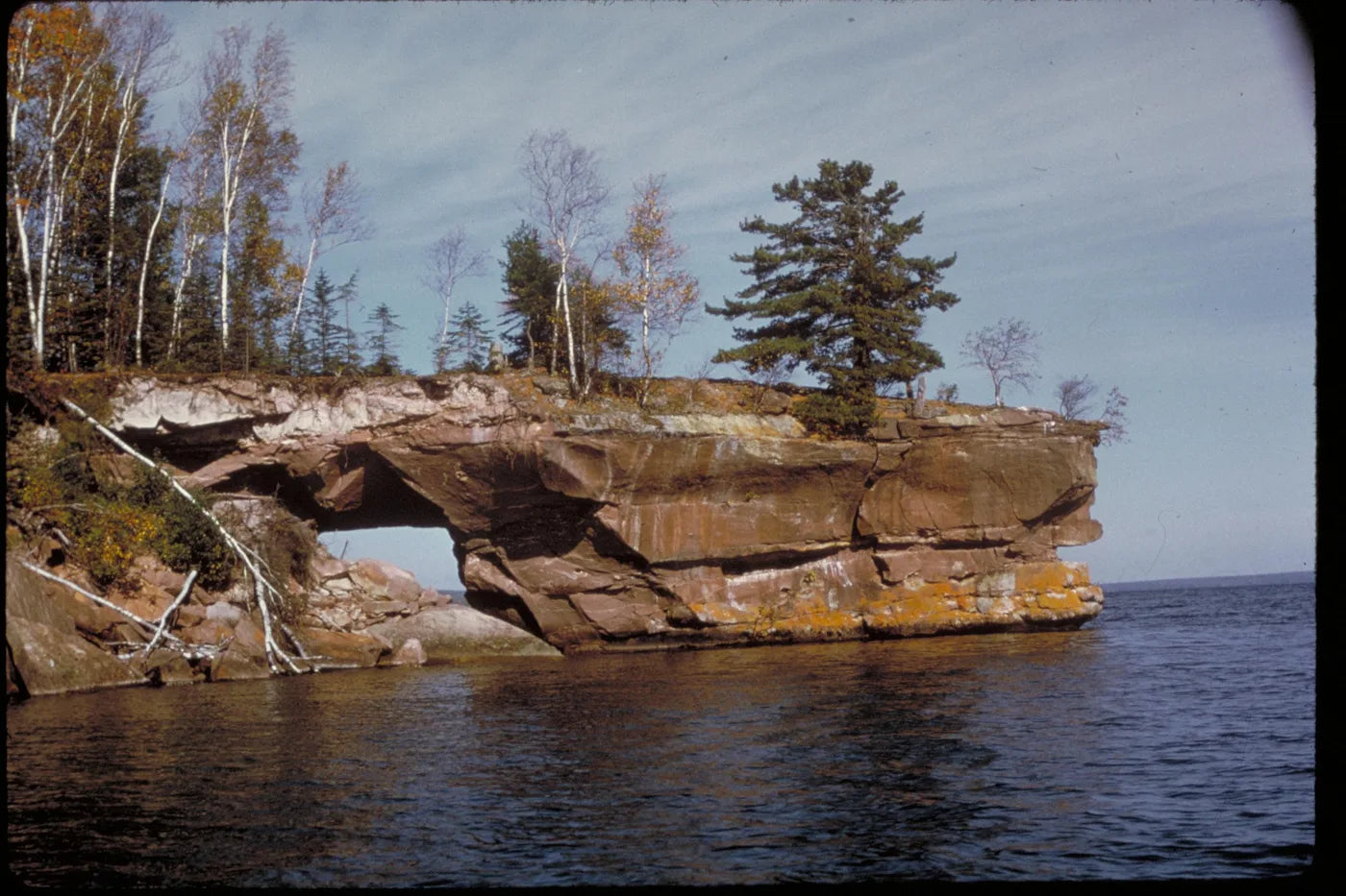 Apostle Islands - A natural sea cave arch along the Lake Superior shoreline, Apostle Islands National Lakeshore