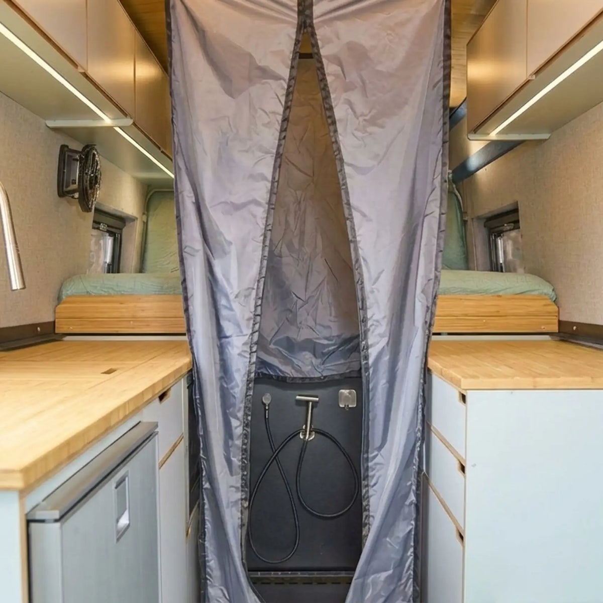 Folding Showers Are One of the Smartest Ideas in Modern DIY Van Builds