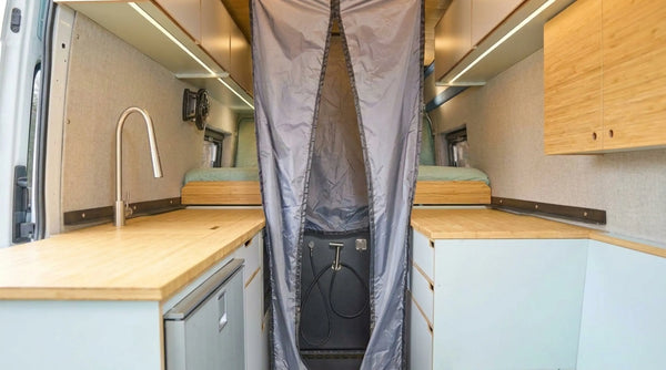 Folding Showers Are One of the Smartest Ideas in Modern DIY Van Builds