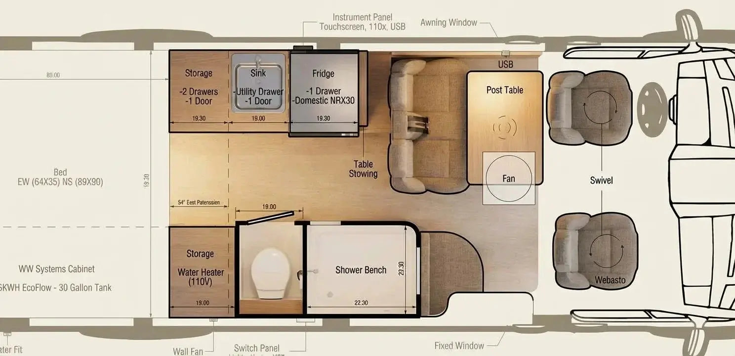 custom camper van How Camper Van Layouts Shape Daily Life: Choosing the Right Camper Van Layout van camper conversion - 