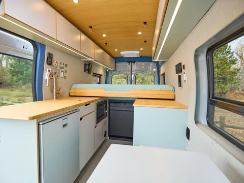 Class b camper vans with built-in kitchen 