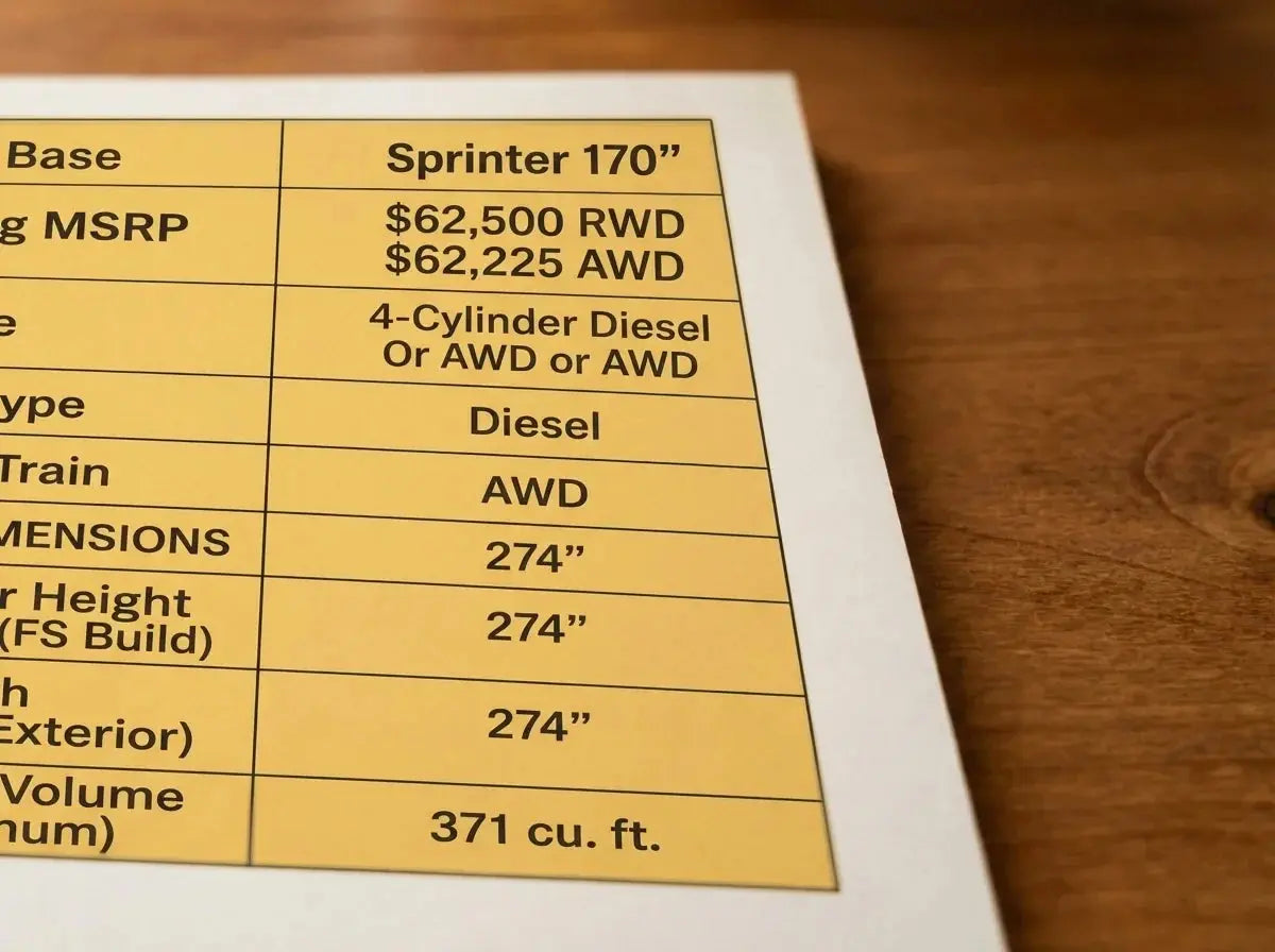 How Much Does a Sprinter Van Weigh? A Detailed Guide van camper conversion - The prominent feature in the photo is a det