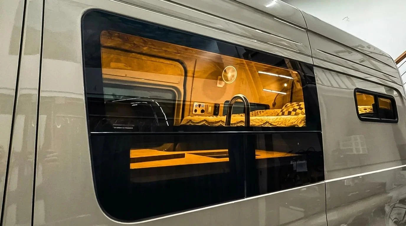 motorhome renovation ideas - The prominent feature in this photo is the large galley window on the side of th