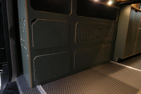 new vs used camper van - The prominent feature in this photo is the rear wall of the camper van, showcasi