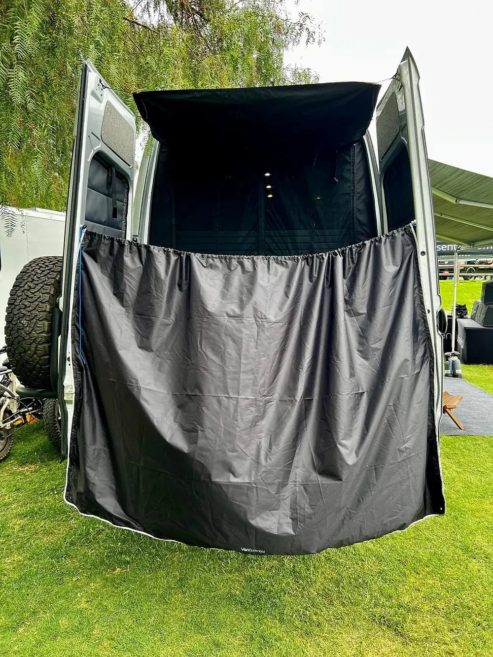 van life with shower and toilet