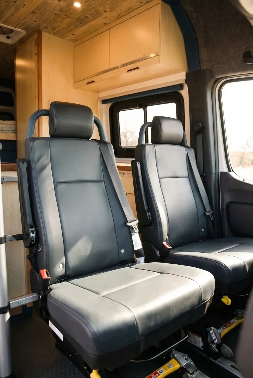 Van Seats That Swivel, Slide, and Sleep: A Practical Guide for Conversion Vans van camper conversion - The camper van co