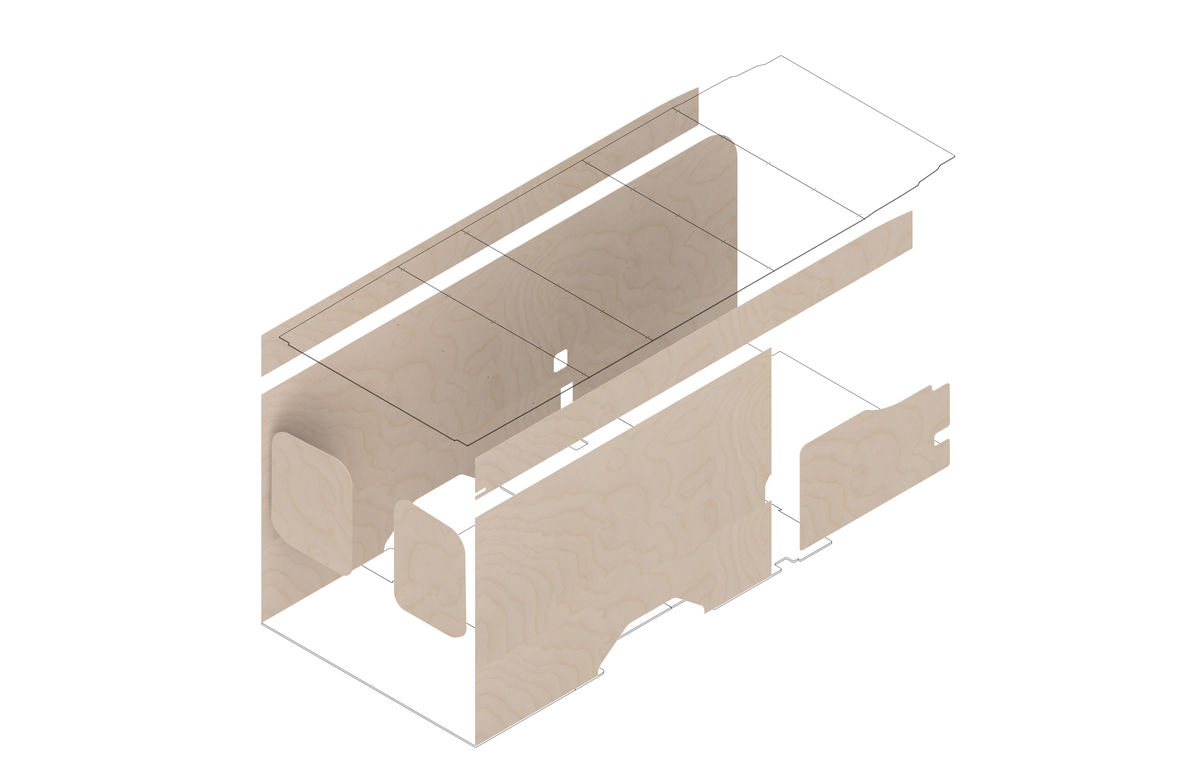 DIY Wall Panel Kit for Transit 148 Extended