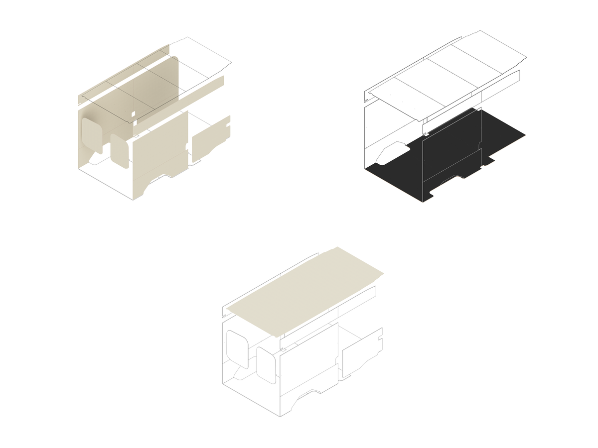 Transit 148 Foundation Bundle - Upholstered (Oat colored) / Upholstered (Oat colored)