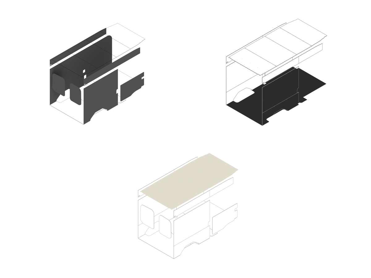 Transit 148 Foundation Bundle - Upholstered (Charcoal colored) / Upholstered (Oat colored)