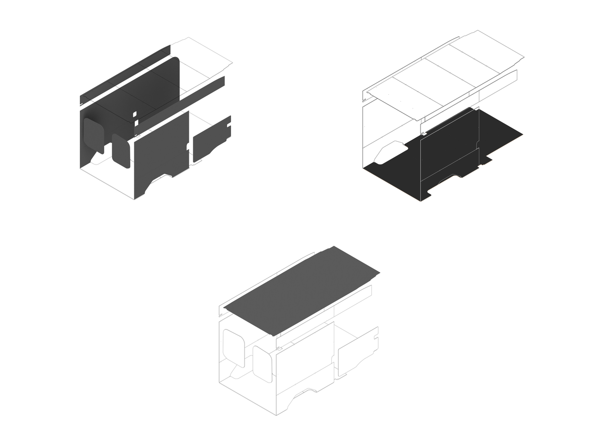Transit 148 Foundation Bundle - Upholstered (Charcoal colored) / Upholstered (Charcoal colored)