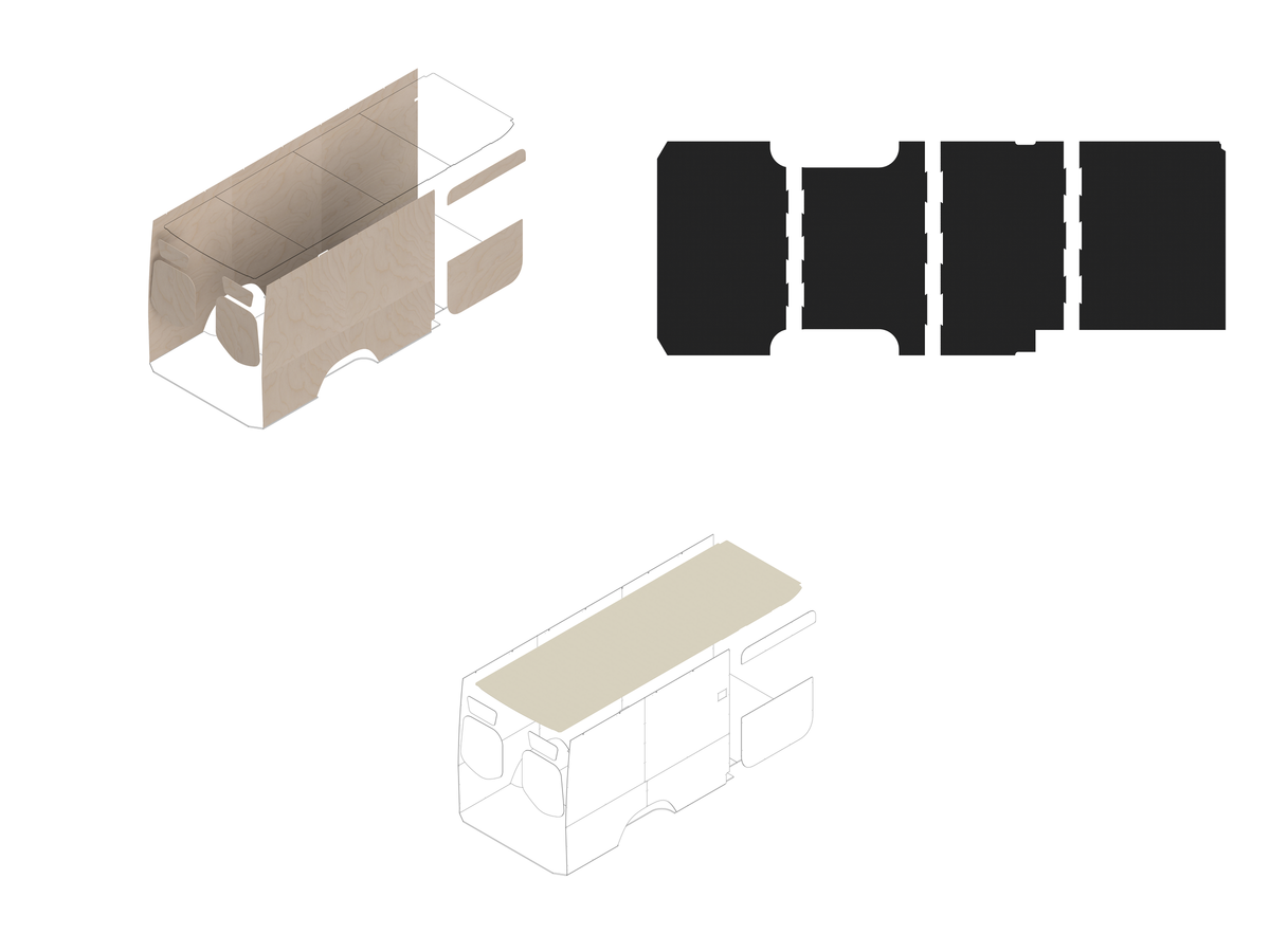 170 Foundation Bundle - Pre-finished Birch / Upholstered (Oat colored)