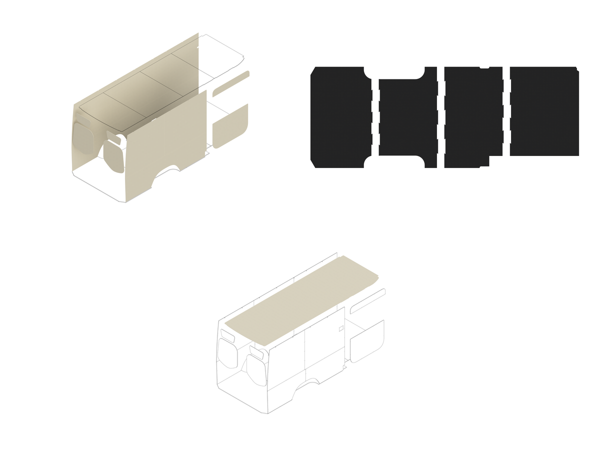 170 Foundation Bundle - Upholstered (Oat colored) / Upholstered (Oat colored)