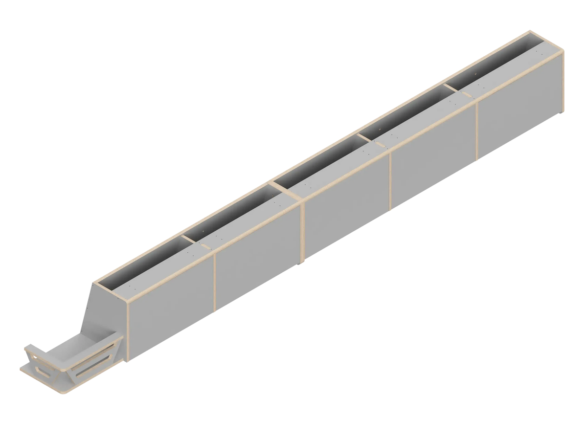 DIY Full Length upper cabinet kit for Sprinter van 144 in Fog - The Vansmith DIY