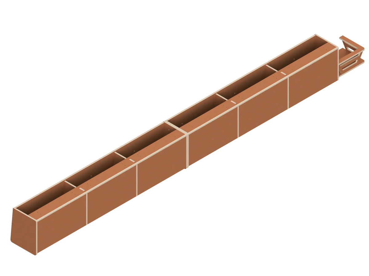 DIY Full Length upper cabinet kit for Transit van 148 extended in Earthenware - The Vansmith DIY