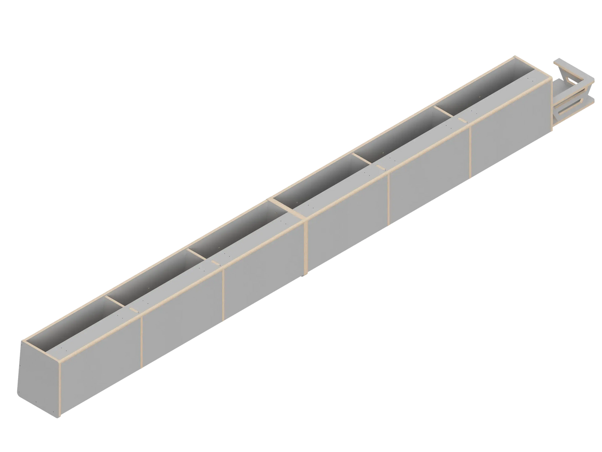 DIY Full Length upper cabinet kit for Transit van 148 extended in Fog - The Vansmith DIY