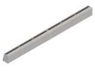 Isometric line drawing of a long, rectangular, segmented metal beam‚Äîlike those used in The Vansmith DIY Full Length upper cabinet for Sprinter 170‚Äîwith supporting plates and bolt holes, viewed from above and the side.
