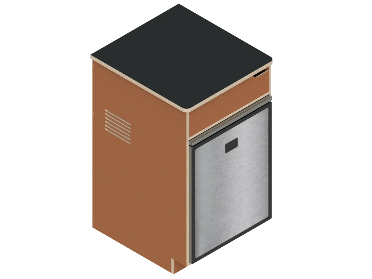 DIY Single unit Refrigerator Galley (CR85) kit for Sprinter vans in Earthenware - The Vansmith DIY