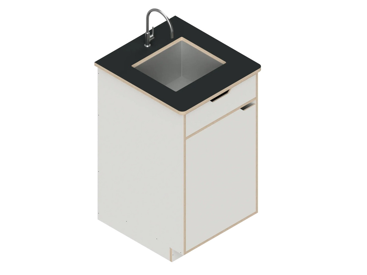 DIY Single unit Sink Galley kit for vans for Sprinter vans in Dover White - The Vansmith DIY