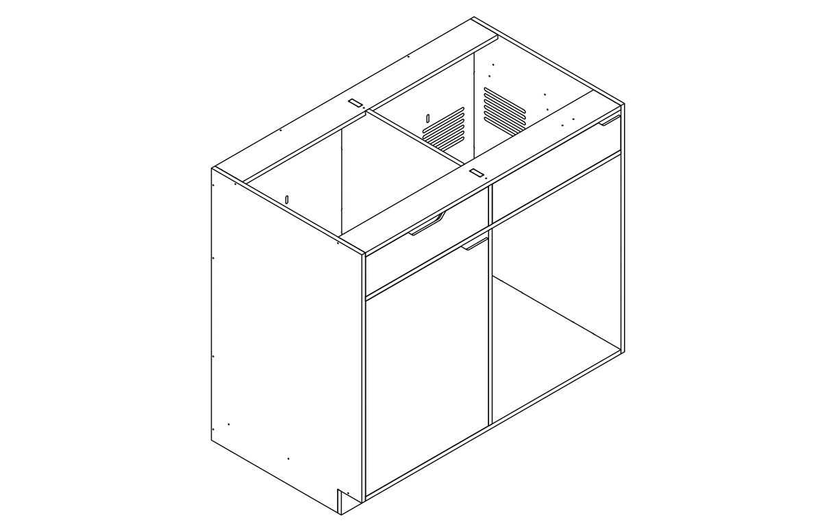 DIY Dual unit Kitchen Galley kit (CR85) for Transit vans