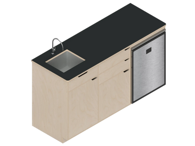 DIY Three unit Kitchen Galley (CR130) kit for Sprinter vans