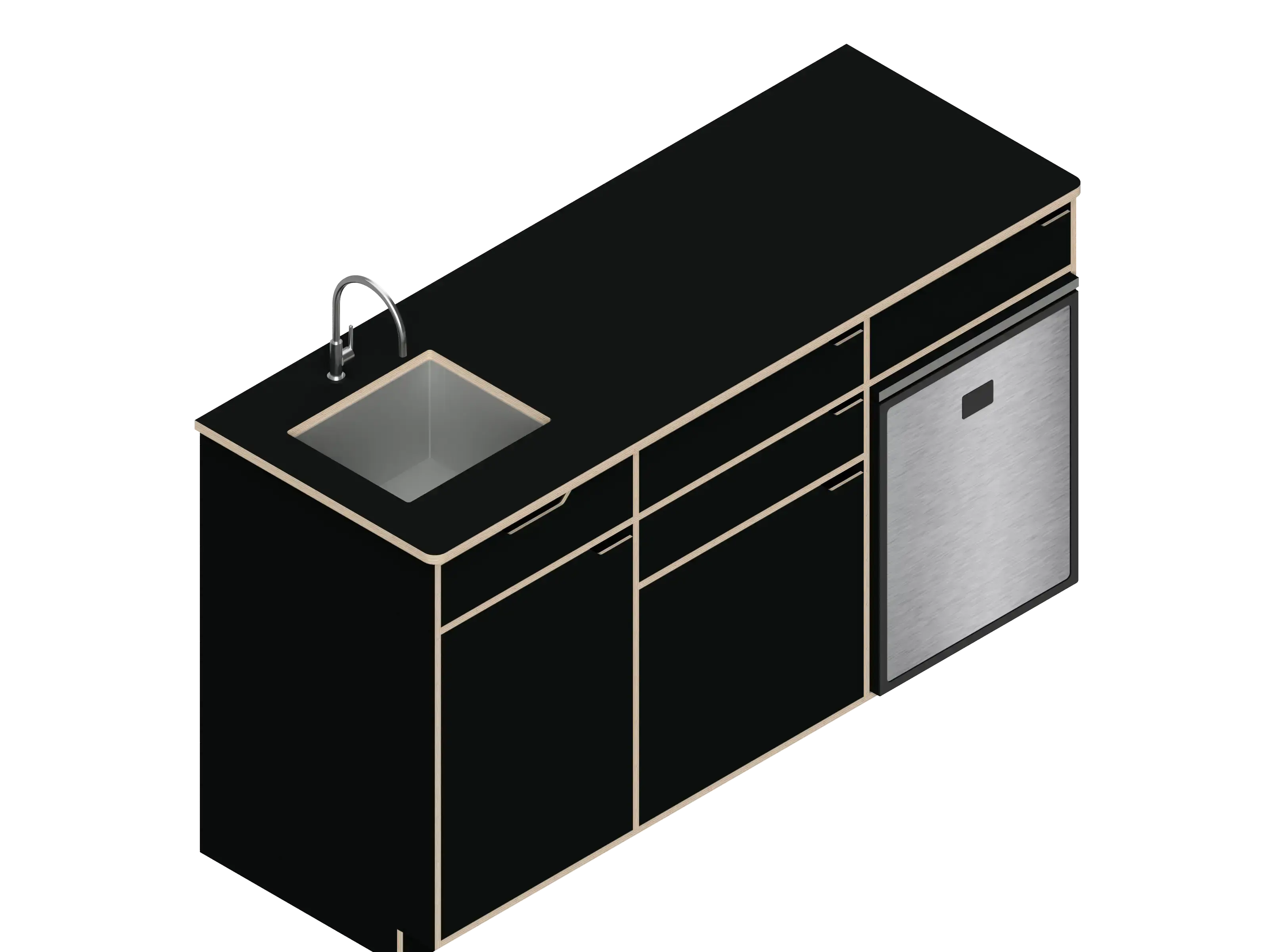 DIY Three unit Kitchen Galley (CR85) kit The Vansmith DIY