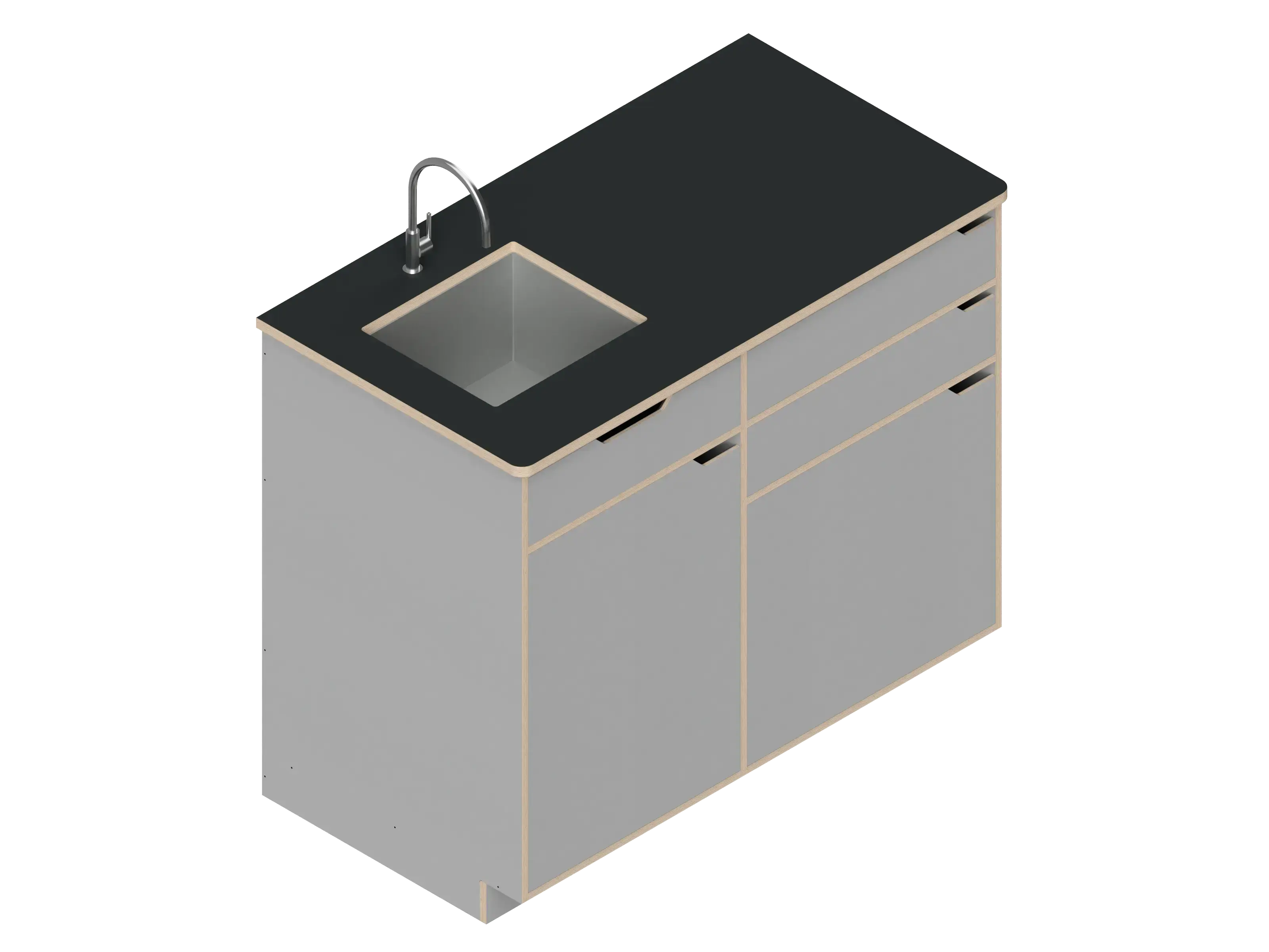 Dual unit Kitchen Galley with Storage The Vansmith DIY