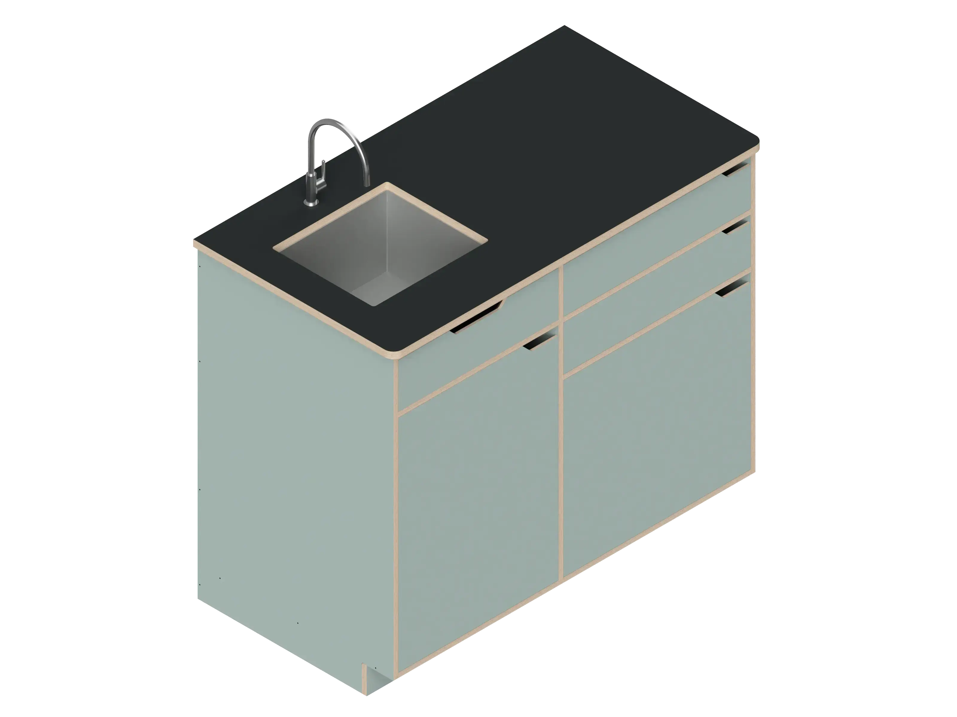 Dual unit Kitchen Galley with Storage The Vansmith DIY